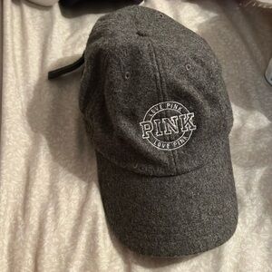 Pink wool baseball hat